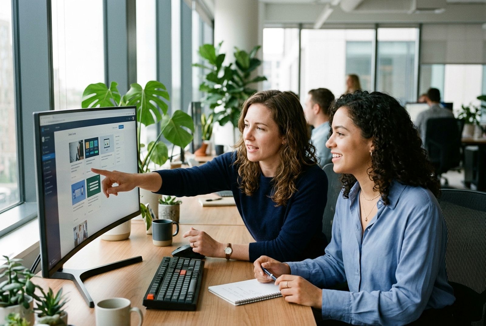 Thinkific specialist working directly with a client